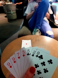 Playing Last Card at the airport